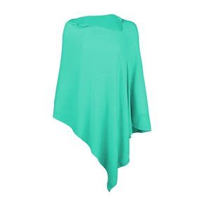 Women's Soft Mint Lightweight Poncho One Size Fits Most 14" Neck Opening